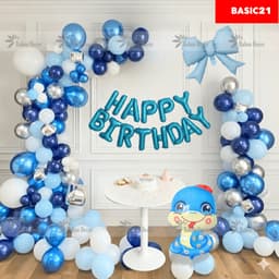 Set Bóng Trang Trí Sinh Nhật Mã Basic - Combo Decor Thôi Nôi Tiết Kiệm Linh Hoạt Không Cần Khung 7