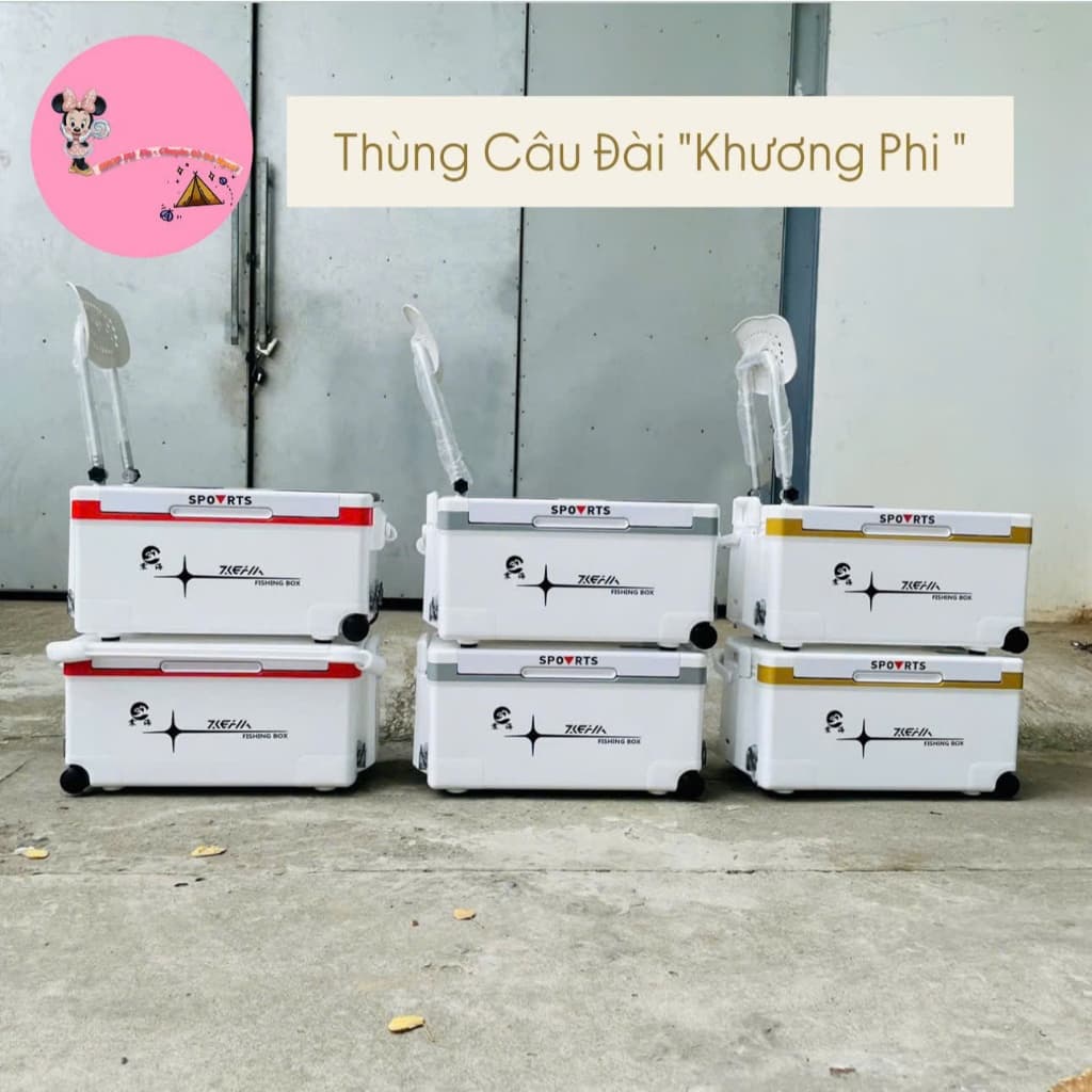 Thùng Câu Đài " Khương Phi " 45L Bản Có Tựa Và Không Tựa