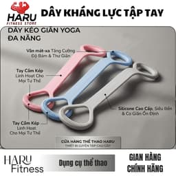 Dây Tập Tay HARU - Dây Kháng Lực Tập Tay Silicone Có Gai Massage Kéo Giãn Vai Lưng HR3 3