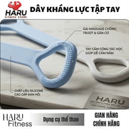 Dây Tập Tay HARU - Dây Kháng Lực Tập Tay Silicone Có Gai Massage Kéo Giãn Vai Lưng HR3 2
