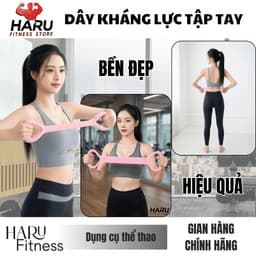 Dây Tập Tay HARU - Dây Kháng Lực Tập Tay Silicone Có Gai Massage Kéo Giãn Vai Lưng HR3 6