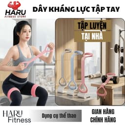 Dây Tập Tay HARU - Dây Kháng Lực Tập Tay Silicone Có Gai Massage Kéo Giãn Vai Lưng HR3 5
