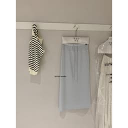 [Sẵn] 𝑻𝒉𝒆𝑴𝒂𝒚 x 𝐖𝐆𝐖𝐄/ Chân Váy Thun Dài Xẻ Tà Sau WG.WE 9395, Chân Váy Midi Nữ Cạp Cao Dáng Suông Chữ A Tôn Dáng 7