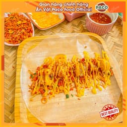 [DEAL LIVE] combo M3 bánh tráng phơi sương bơ phô mai PACO food đầy đủ topping bánh tráng tóp mỡ kèm sốt-đồ ăn vặt snack 3