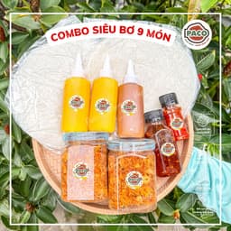 [LIVE-9 MÓN] Combo Ngon Bánh Tráng Phơi Sương Paco Food 2 Sấp bánh tráng 2 Hủ Ruốc Hành Phi 2 Chai Bơ Phô Mai 1 Muối Béo 1