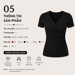 Áo thun nữ che bụng dáng ôm nhẹ – cổ tim nhún eo co giãn 4 chiều Evalover 6