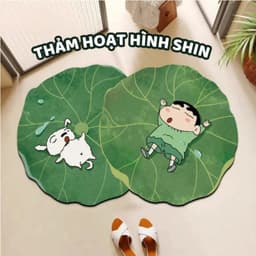 Thảm Chùi Chân Nhà Tắm Chống Trượt, Thảm Hoạt Hình Shin Chất Liệu Bùn Tảo Siêu Thấm Hút Nhanh Khô 1