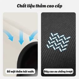 Thảm Chùi Chân Nhà Tắm Chống Trượt, Thảm Hoạt Hình Shin Chất Liệu Bùn Tảo Siêu Thấm Hút Nhanh Khô 5