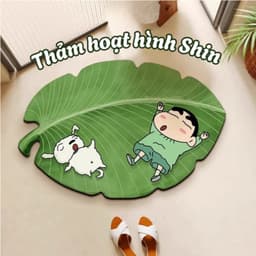 Thảm Chùi Chân Nhà Tắm Chống Trượt, Thảm Hoạt Hình Shin Chất Liệu Bùn Tảo Siêu Thấm Hút Nhanh Khô 3