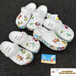 Dép Sục Crocs Đậu Đỏ  Trắng Phiên Bản Người Lớn 1