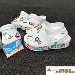 Dép Sục Crocs Đậu Đỏ  Trắng Phiên Bản Người Lớn 4
