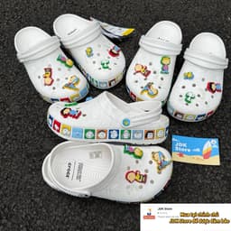 Dép Sục Crocs Đậu Đỏ  Trắng Phiên Bản Người Lớn 2