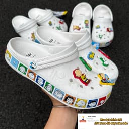 Dép Sục Crocs Đậu Đỏ  Trắng Phiên Bản Người Lớn 7