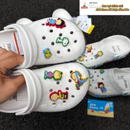 Dép Sục Crocs Đậu Đỏ  Trắng Phiên Bản Người Lớn 5