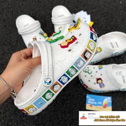 Dép Sục Crocs Đậu Đỏ  Trắng Phiên Bản Người Lớn 6