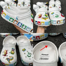 Dép Sục Crocs Đậu Đỏ  Trắng Phiên Bản Người Lớn 9