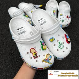 Dép Sục Crocs Đậu Đỏ  Trắng Phiên Bản Người Lớn 8