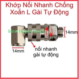 Khớp Chống Xoắn Xoay L Dây Phun Thuốc, Lắp Rulo, Có Nối Nhanh Gài Tự Động Tháo Ra Bà Xoay 360 1