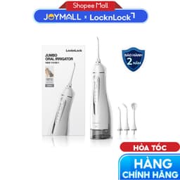 Máy tăm nước LocknLock 300ml 3 Loại Đầu Tăm Jumbo oral Irrigator ENR166GRY, Hàng chính hãng - JoyMall 1