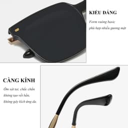 Kính Râm Nam Nữ Thời Trang Chống Tia UV NARO EYEWEAR Dáng Vuông Sang Chảnh Thời Trang Bảo Vệ Mắt 358 7