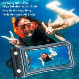 [Rẻ Vô Địch] Túi Chống Nước 3 Lớp Chắn Chắn, Trong Suốt, Lướt Điện Thoại Mượt 3