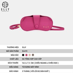 [Tặng hộp 20.10] Túi đựng mắt kính ELLY EL419 da tổng hợp nhỏ gọn thời trang 3