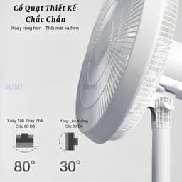 Quạt Cây Đứng 7 Cánh PIP389, Quạt Điện Tử Thông Minh 8 Chế Độ Gió Điều Khiển Từ Xa, Hẹn Giờ 24H 4