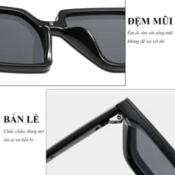 Kính râm mát thời trang nam nữ NARO EYEWEAR  gọng nhựa vuông chống tia UV phong cách Hàn Quốc 2221 8