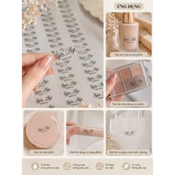200 Sticker In Tên Theo Yêu Cầu Mẫu MAKEUP NAILS Decal Nhựa Chống Nước TIỆM IN HADANA 5