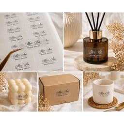 200 Sticker In Tên Theo Yêu Cầu Mẫu MAKEUP NAILS Decal Nhựa Chống Nước TIỆM IN HADANA 9