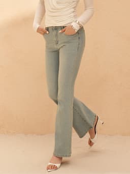 Quần Jean KAYLIN ống loe form ôm chất vải Denim phong cách N2276 7