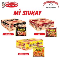 Thùng 24 Gói Mì Siu Kay Vị Hải Sản Bò Cay Gà Cay Phô Mai - Mì SiuKay mì cay 7 cấp độ Siêu Cay 4