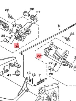 Cụm giá gác chân sau cho xe Sirius cơ, thường 4