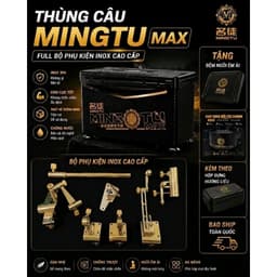Thùng Câu Đài MingTU MAX 32L – Combo 5 Pát Inox, Full Phụ Kiện, Thùng Câu Cá Đa Năng 1