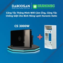 Công Tắc Thông Minh Wifi Cảm Ứng, Công Tắc Chống Giật Cho Bình Nóng Lạnh Hunonic Datic 6