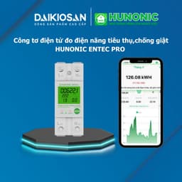 Công Tơ Điện Tử Hunonic Entec Wifi chống giật, đo điện năng tiêu thụ đóng ngắt từ xa qua APP 2
