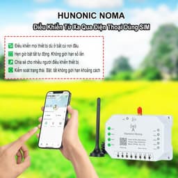 Công tắc Hunonic Noma 4CH – Điều khiển mọi thiết bị từ xa qua điện thoại dùng sim 2
