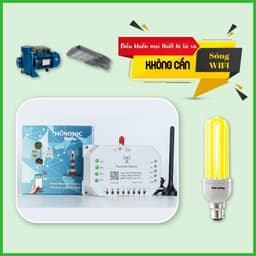 Công tắc Hunonic Noma 4CH – Điều khiển mọi thiết bị từ xa qua điện thoại dùng sim 3