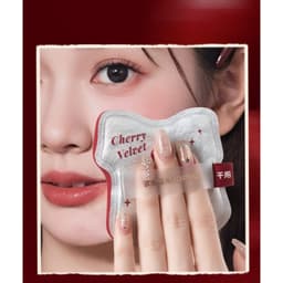 Bông Mút Trang Điểm Amortals Cherry Velvet Size 2XL – Bề Mặt Nhung Mịn, Mút Dày Đàn Hồi, Dặm Nền Nhanh, Không Hút Kem 3