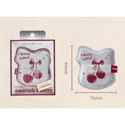Bông Mút Trang Điểm Amortals Cherry Velvet Size 2XL – Bề Mặt Nhung Mịn, Mút Dày Đàn Hồi, Dặm Nền Nhanh, Không Hút Kem 4