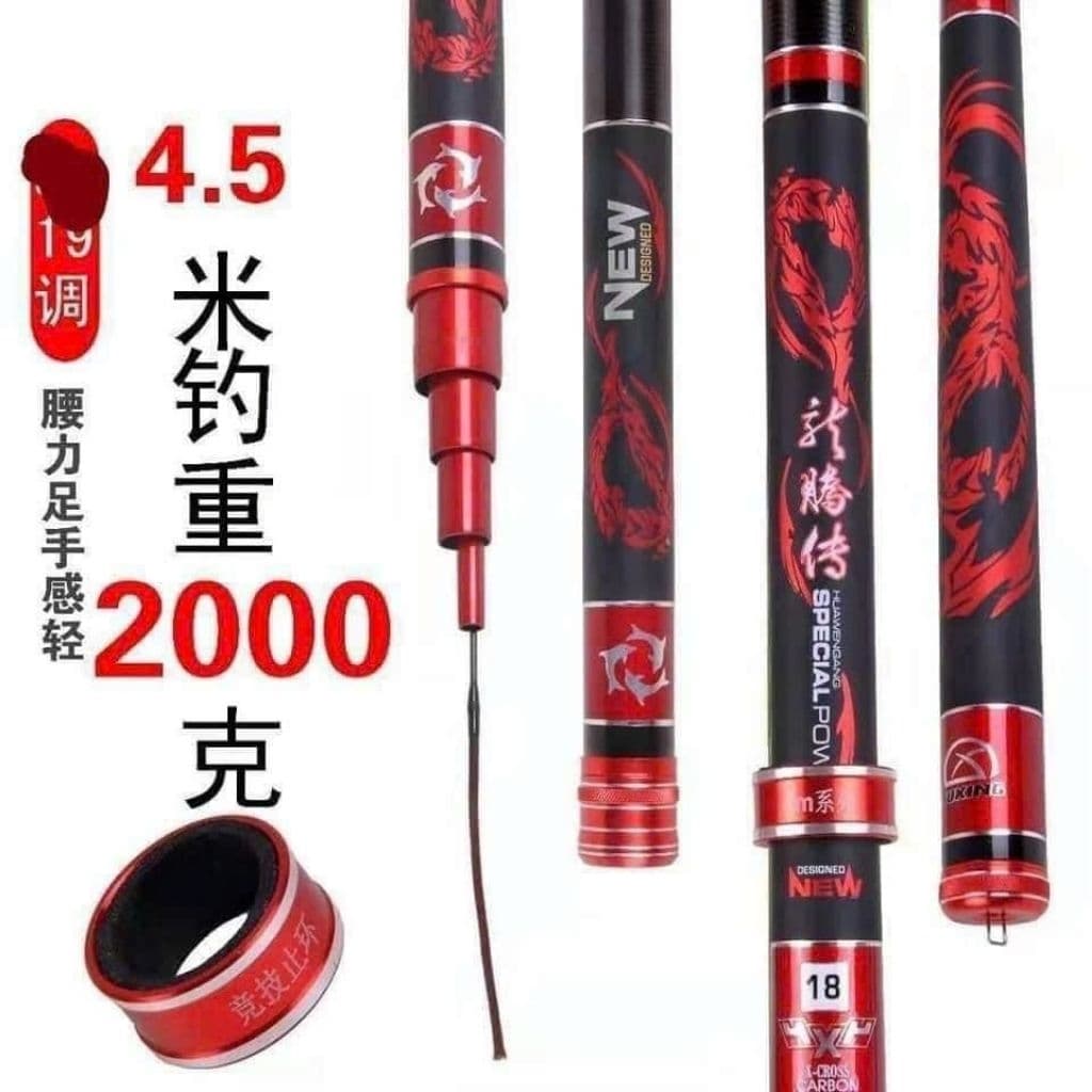 Cần Câu Tay XÍCH Long 6H TẶNG ngọn phụ cao cấp đủ sai ạ 3m6-6m3