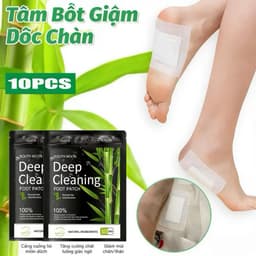 Miếng Dán Chân Ngải Cứu Nhật Bản Deep Cleaning Foot Patch 10 Miếng Thư Giãn Bàn Chân, Hỗ Trợ Giảm Mùi Hôi 1