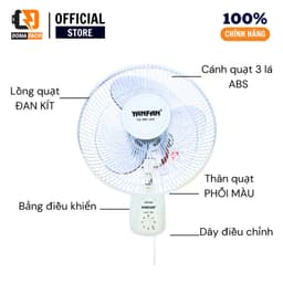 Quạt treo tường 1 dây yanfan t301 36W B3 30cm, 3 tốc độ gió mạnh tiết kiệm đIện bảo hành 36 tháng 5