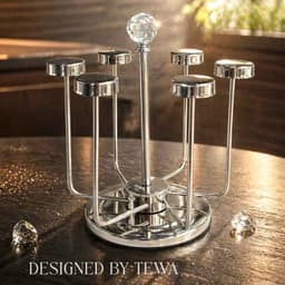 Giá úp cốc xoay 360 độ để bàn inox 304, 15 x 22.5 x 25CM, TEWA 80064 3