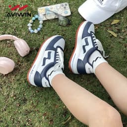 [AVC002] [Tặng Kèm Tất] Giày Sneaker Thể Thao AVIWIN AviClassic  AVC002 Unisex Nam Nữ Đế TPR Cao 5cm 6