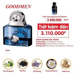 Nước hoa nam Good Men Vàng, Good Men Xanh – NAM TÍNH VÀ LỊCH LÃM (50ML) 7