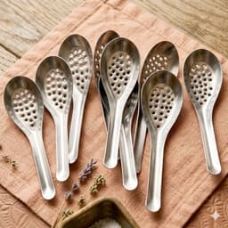 Combo 2 chiếc Muôi, thìa, vá, muỗng lọc chanh quất bằng inox 1