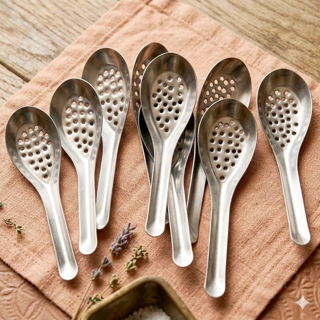 Combo 2 chiếc Muôi, thìa, vá, muỗng lọc chanh quất bằng inox