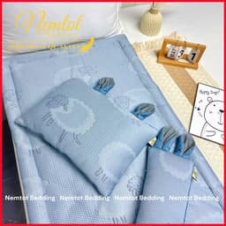 ❄️MÁT LẠNH❄️Bộ Nệm Gối Cho Bé Đi Học Vải Băng Lạnh Cao Cấp, Tặng Kèm Túi Đựng - Nemtot Bedding 8