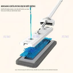 Cây Lau Nhà Tự Vắt SUMI 45cm SH2A, Chổi Lau Nhà Xoay 360 Độ Thông Minh Bàn Lau Lớn, Nâng Cấp 2026 9